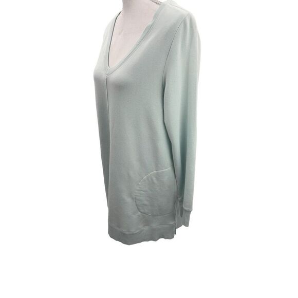 Soft surroundings long sleeve baby blue v neck - Picture 7 of 14